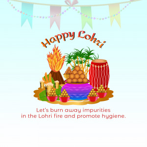 Happy Lohri hd images poster banner status and hd photos
